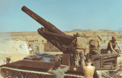 'A' Battery, 2nd Battalion, 94th Artillery firing an 8-inch in 1971