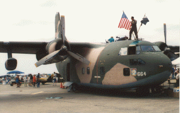 C-123 Provider similar to the ones used to spray defoliants in Vietnam